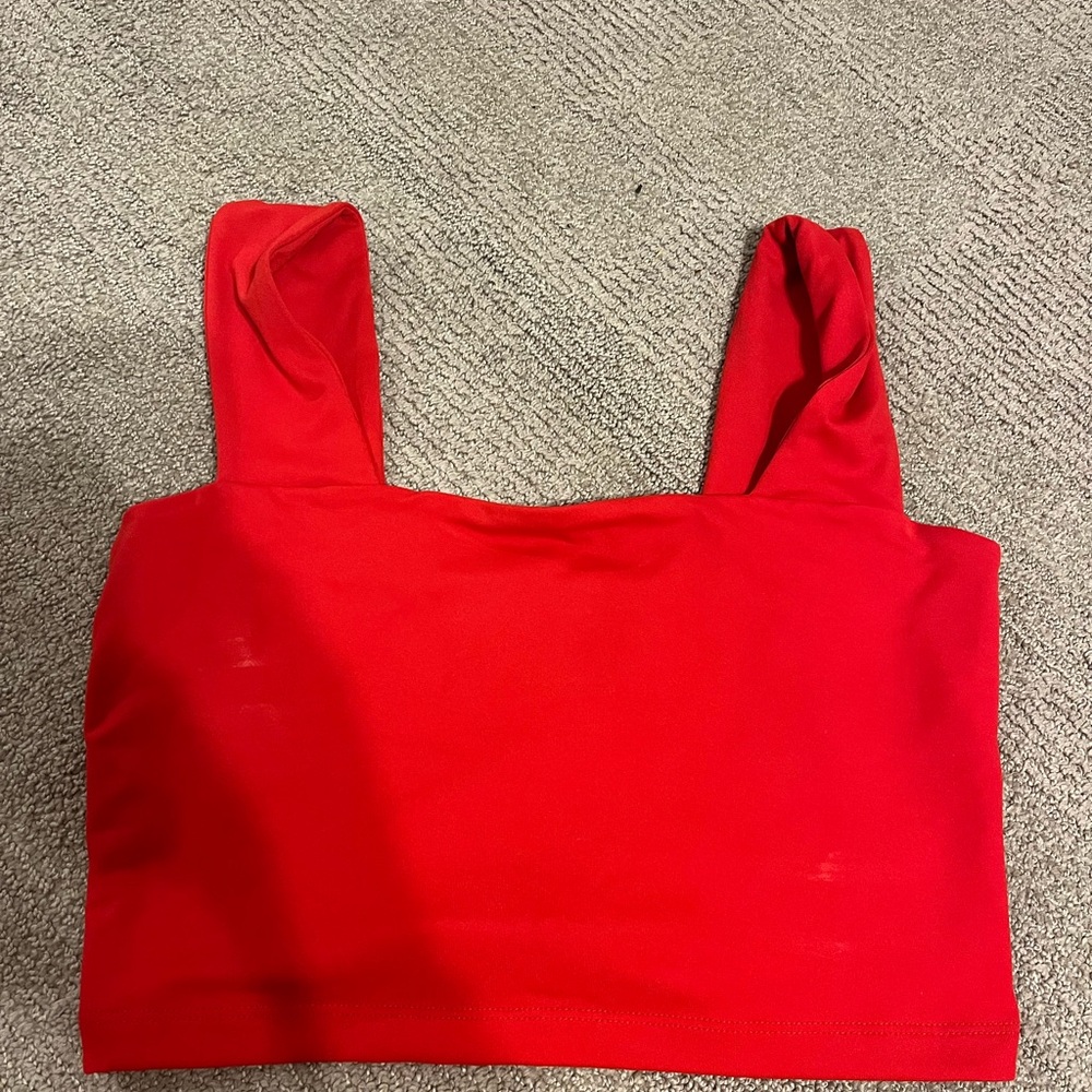 Revolve Susana Monaco red crop top